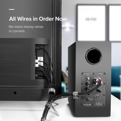 Ugreen UG60483LP124TK 0.5M cỡ 15mm băng dán Velcro màu đen ngang 1.5cm - HÀNG CHÍNH HÃNG