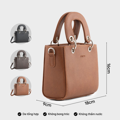 Túi Trita ( Thời trang nữ quai bản to phối khoen kim loại cỡ nhỏ - Túi xách da RTX24 )