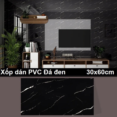 Bộ 10 Tấm Xốp Dán Tường 3D PVC Đá Vàng 60x30cm Keo Sẵn Dày 2,5mm Cao Cấp, Sang Trọng
