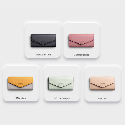 Ví Yuumy (  Thời trang nữ kiểu cầm tay dáng dài - Ví da Seasand YV61 )