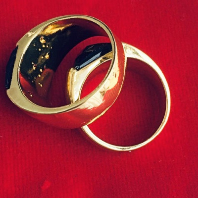 Nhẫn xoàn, Phong cách Âu Mỹ, Màu vàng 18K, Chất liệu hợp kim đính Pha lê tinh thể, mẫu Luxi Green 007M, Kèm hộp đựng Cẩm Tú