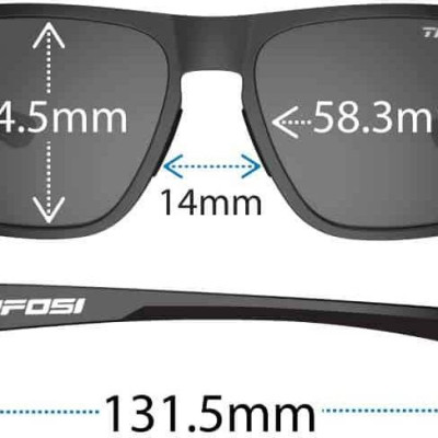 Kính mát thể thao Unisex Tifosi Swick - Gọng Onyx Fade, Tròng Clear