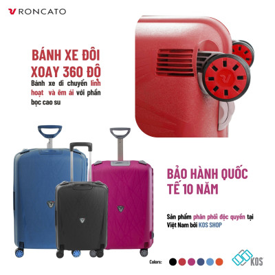 Vali kéo du lịch RONCATO LIGHT - Vali khóa sập, Chống rạch, Chống nước, Thương hiệu Ý, Made in Italy