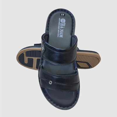 Dép Nam Quai Ngang HÀ NAM Da Bò Thật Cao Cấp DNA2158