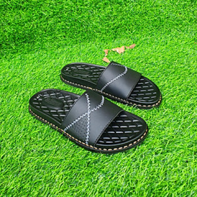 Dép da nam quai ngang Trường Hải da bò 2 màu nâu,đen DN115