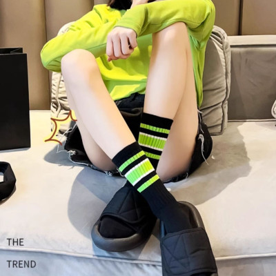 Combo 5 đôi tất nữ mùa thu đông Bluehope Choice CBTV04 cổ cao kẻ sọc nhiều màu