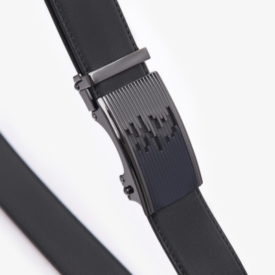 Dây Lưng Nam Thắt Lưng Chính Hãng GENCE LG44 Chất Liệu Da Bò Cao Cấp Màu Đen