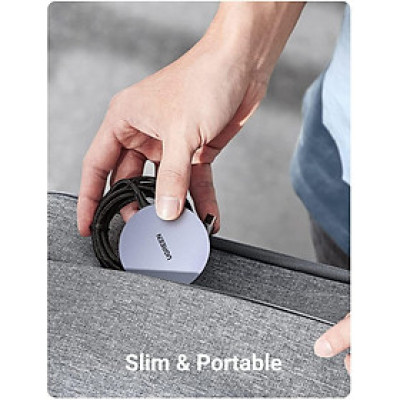 Ugreen UG30233CD245TK 15W Màu Xám Bộ sạc không dây chuẩn cổng nghệ sạc Qi chuẩn cắm USB-C - HÀNG CHÍNH HÃNG