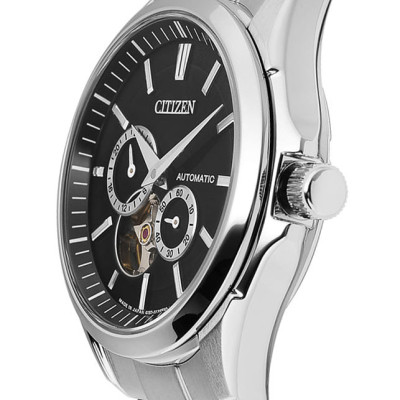 Đồng Hồ Nam Citizen Dây Thép Không Gỉ NP1010-51E - Mặt Đen (Sapphire)