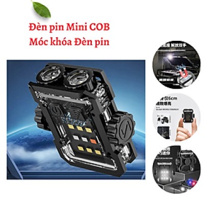 Đèn pin Mini COB Móc khóa Đèn pin có thể sạc lại USB Đèn pin cắm trại di động Đèn làm việc LED Móc khóa đèn pin|phongthuygiaphat