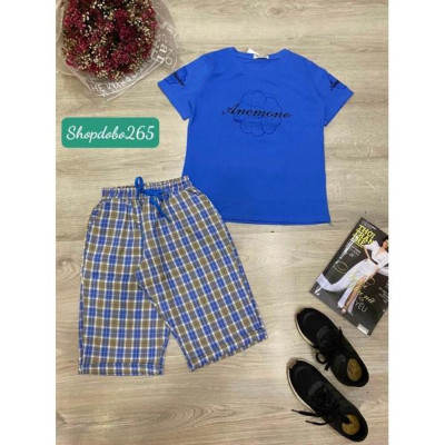 Đồ bộ nữ,đồ ngủ mặc nhà lửng áo vải thun cotton phối quần kaki thời trang.