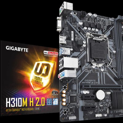 Bo Mạch Chủ Main GigaByte H310M-H hổ trợ CPU thế hệ 8 và 9 - Hàng Chính Hãng
