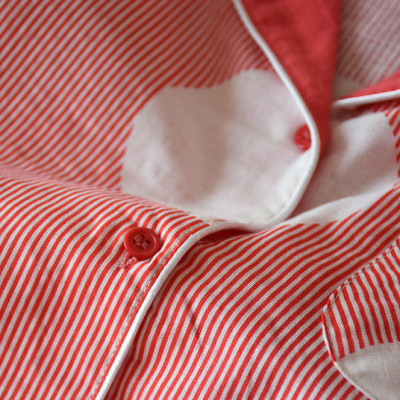 Pijama nữ thô đũi, Đồ bộ mặc nhà mùa hè ngắn tay cho nữ Azuno AZ2992