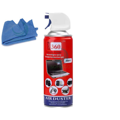 Chai xịt khí nén 450ml vệ sinh thiết bị điện tử – chuyên dụng cho PC, laptop, bàn phím, máy ảnh, và thiết bị văn phòng- Hàng nhập khẩu