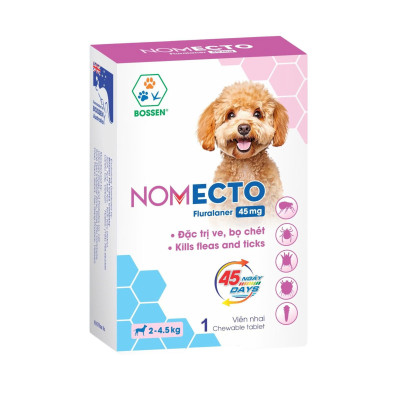 BOSSEN - Viên nhai NOMECTO Diệt Ve Rận, Bọ Chét, Ghẻ DEMODEX cho Chó