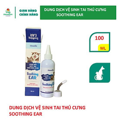 Vemedim Soothing EAR - Dung dịch vệ sinh tai thú cưng, chai 100ml