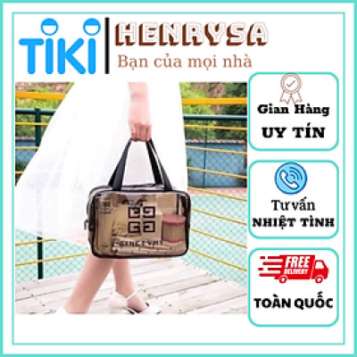 Túi Trong Suốt Đựng Mỹ Phẩm, Đồ Trang Điểm Đi Du Lịch Chống Thấm Nước - Henrysa