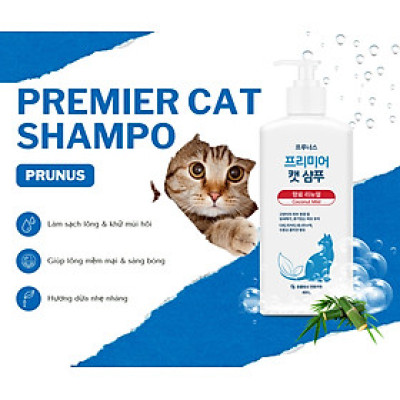 DẦU TẮM GỘI LÀM MỀM LÔNG CHO MÈO - PRUNUS PREMIER CAT SHAMPOO [ 400g ]