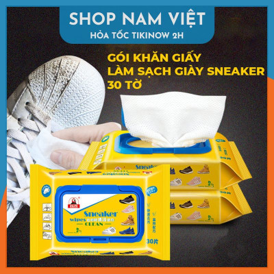 Gói Khăn Ướt Lau Giày, Khăn Vệ Sinh Giày Sneaker (30 Tờ/Gói)