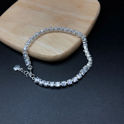 Vòng Tay Lắc Tay Nữ Đính Đá Full Dây Sang Trọng BẠC HIỂU MINH LTU565