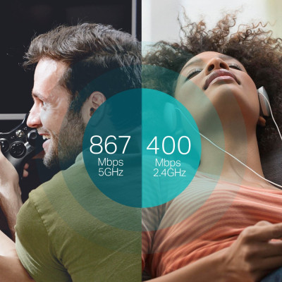 Bộ chuyển đổi USB Wifi TP-Link Archer T4U - Chuẩn AC 1300Mbps, Băng tần kép, Ăng-ten hiệu suất cao - HÀNG CHÍNH HÃNG