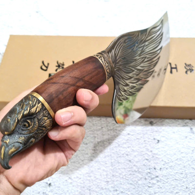 DAO BẾP - DAO THÁI CHẶT HOA VĂN KHÂU ĐỒNG MÃ DT159