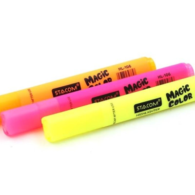 Vỉ 3 Bút Dạ Quang Stacom VHL106