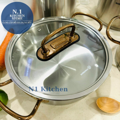 Bộ 4 nồi inox cao cấp Korkmaz Proline tay nắm màu hồng - A1149 - Hàng Chính Hãng