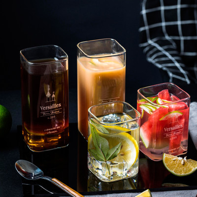 Ly thủy tinh vuông chịu nhiệt 400ml, 240ml