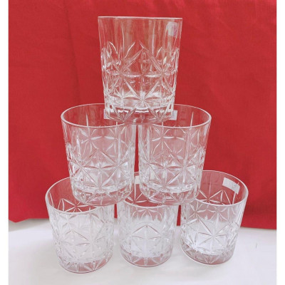 Bộ 6 ly thủy tinh chịu nhiệt uống nước vân sao