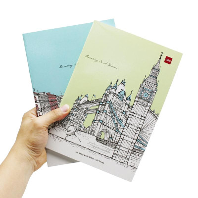 Tập Học Sinh - Kẻ Ngang Có Chấm - 120 Trang 70gsm - Deli CNB120-WOR (Mẫu Bìa Giao Ngẫu Nhiên)