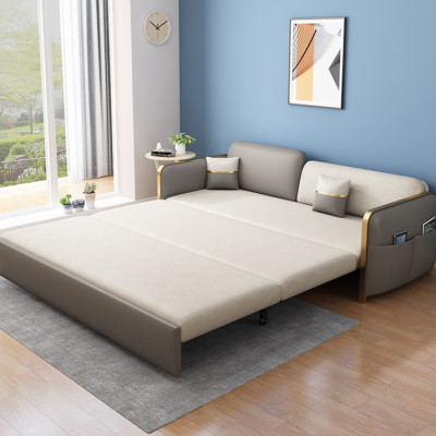 Sofa giường đa năng hộc kéo tay viền cao cấp HGK-24 ngăn chứa đồ tiện dụng Tundo KT 1m8