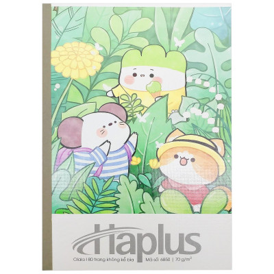 Tập Haplus Olala - Kẻ Ngang - 80 Trang 70gsm - Hải Tiến 6850 (Mẫu Bìa Giao Ngẫu Nhiên)