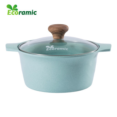 Bộ 4 Nồi Ecoramic Platinum – Hợp Kim Nhôm Đúc Nguyên Khối – Phủ Gốm Ceramic 2 Mặt – Đáy Từ – Kèm Đế Lót & Nhấc Nồi – Chính Hãng