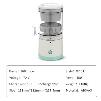 Máy Vắt Cam Tự Động, Máy Ép Hoa Quả Thông Minh, Dùng Sạc USB - Hàng Nhập Khẩu