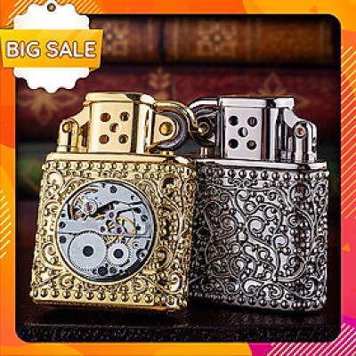 Vỏ Hột Quẹt Bật Lửa Xăng ZORRO Z506-638 Họa Tiết Hoa Văn Cỗ Máy Đẹp Độc Lạ - Dùng Xăng Bấc Đá