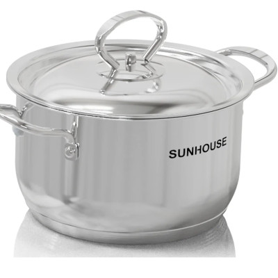 Bộ Nồi Inox 304 5 Đáy Sunhouse SHG503 - Hàng chính hãng (Chỉ giao HCM) 