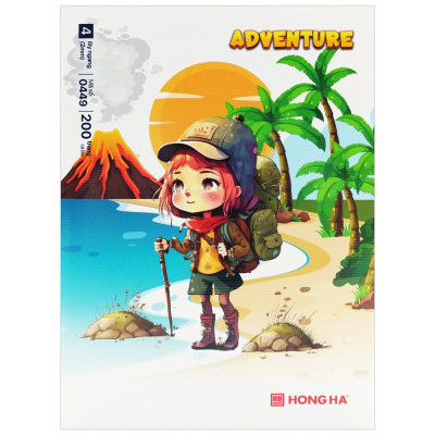 Tập Class Adventure - 4 Ô Ly - 200 Trang 80gsm - Hồng Hà 0449 (Mẫu Bìa Giao Ngẫu Nhiên)