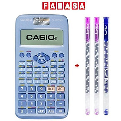 Máy Tính Casio FX580VN X-BU - Màu Xanh - Tặng Kèm 3 Bút Gel G01 0.5 mm (2 Mực Tím + 1 Mực Xanh)