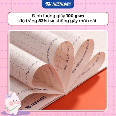 Combo 5 Tập học sinh 48 trang 5 ô ly vuông 2.5mm chấm kẻ 2/3 100gsm NB-116 Thiên Long - Mẫu ngẫu nhiên