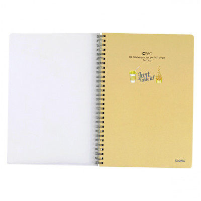 Vở lò xo kép Caro B5 bìa nhựa Klong- 120 trang; MS: 575 - Hồng