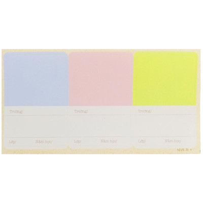 Bộ 28 Nhãn Vở B Cấp III - Linh Lan