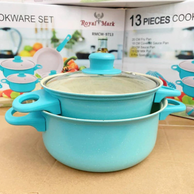 Bộ Nồi Và Chảo Chống Dính 13 Món Nấu Ăn Cho Nhà Bếp Quà Tặng Cho Bạn Bè Và Gia Đình - Bộ Nồi 13 Chi Tiết - HÀNG CHÍNH HÃNG MINIIN