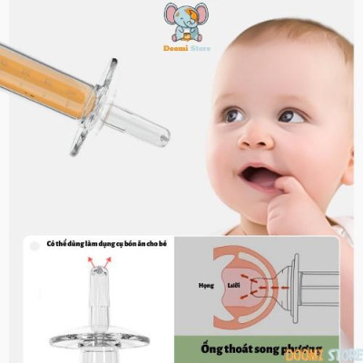 Dụng Cụ Hỗ Trợ Uống Thuoc Bón Thuoc Sữa Cho Bé Hình Con Ếch Siêu Đáng Yêu An Toàn và Tiện Lợi Kèm Hộp và Cọ