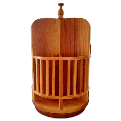 Khay Gỗ Xà Cừ Đa Năng Xoay 360 Độ Đựng Gia vị Muỗng Đũa Trên Bàn Ăn - Đồ Gỗ Nhà Bếp Thương Hiệu Trường Sơn