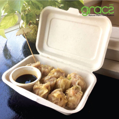 Hộp cơm bã mía Thái Lan 450ml (50 cái/xấp) - thương hiệu Gracz