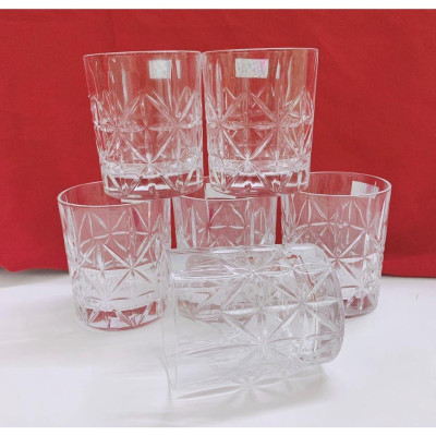 Bộ 6 ly thủy tinh chịu nhiệt uống nước vân sao