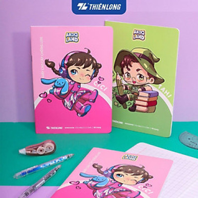 Combo 5/10 Tập học sinh chống lem 48 trang 4 ô ly vuông 2.5mm 120gsm Thiên Long NB-119/AK - PB Akooland - Mẫu ngẫu nhiên