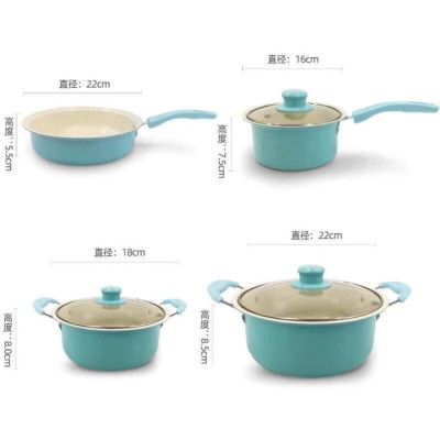 Bộ Nồi Và Chảo Chống Dính 13 Món Nấu Ăn Cho Nhà Bếp Quà Tặng Cho Bạn Bè Và Gia Đình - Bộ Nồi 13 Chi Tiết - HÀNG CHÍNH HÃNG MINIIN