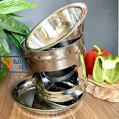 BỘ NỒI LẨU CÔNG CHÚA (1 lít), LẨU MỘT NGƯỜI. Sừ dụng cồn, INOX DÀY, tháo ráp dễ vệ sinh. Dụng cụ nhà bếp, nấu ăn. Chuyên